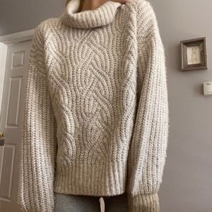 Cream turtleneck